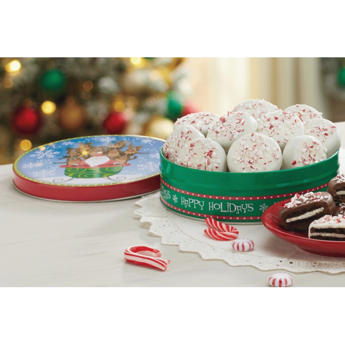 White Dipped Peppermint Cookies, , large