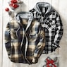 Quilt-Lined Flannel Hoodie, , large