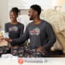 Men's Family Christmas Holiday PJ Set in Soft, Stretchy Jersey Knit, , large
