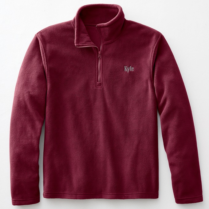 Men&#39;s Personalized 1/4-Zip Fleece Pullover, , large