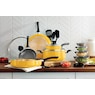 Ginny's 22-Piece Ceramic Cookware Set, Golden Honey, large