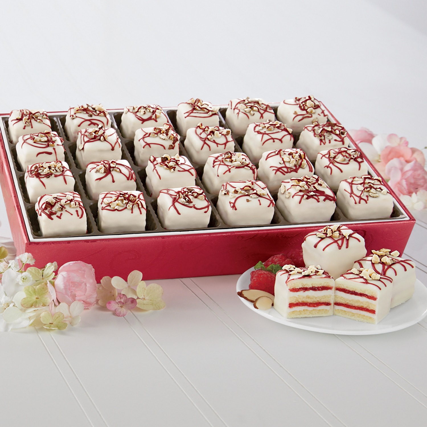 Almond Raspberry Petits Fours Swiss Colony almond-raspberry-petits-fours-swiss-colony