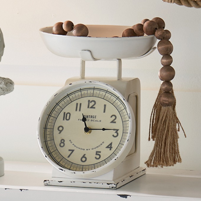 Vintage Tabletop Scale Clock, , large