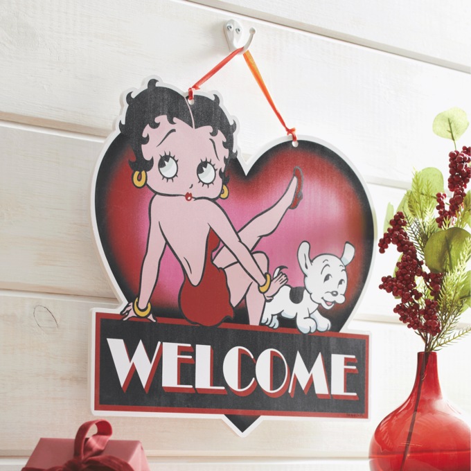 Betty Boop Welcome Heart Hanging, , large