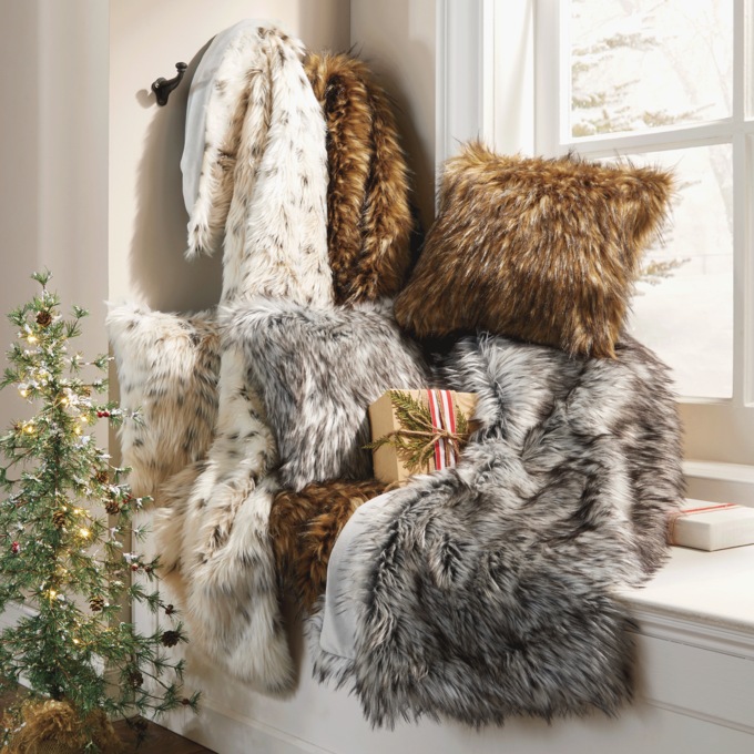 Faux-Fur Pillow, , large