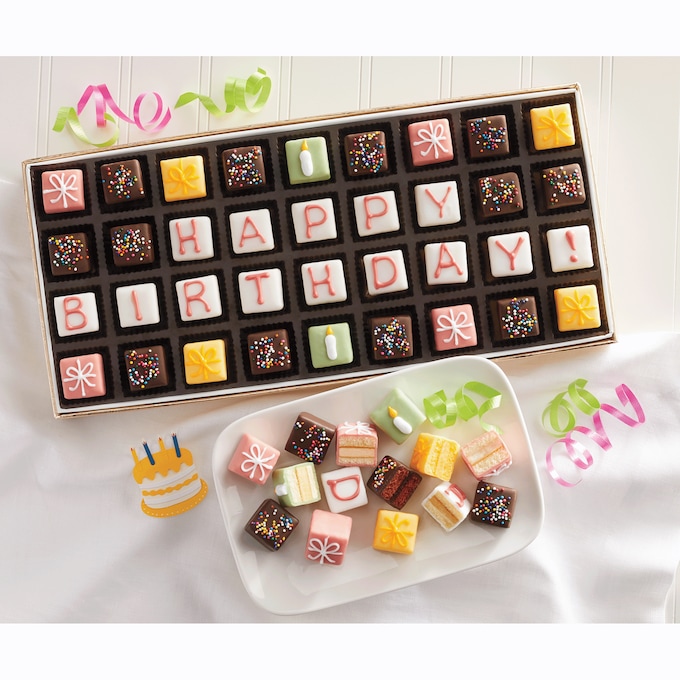 Mini Pastel Birthday Petits Fours, , large