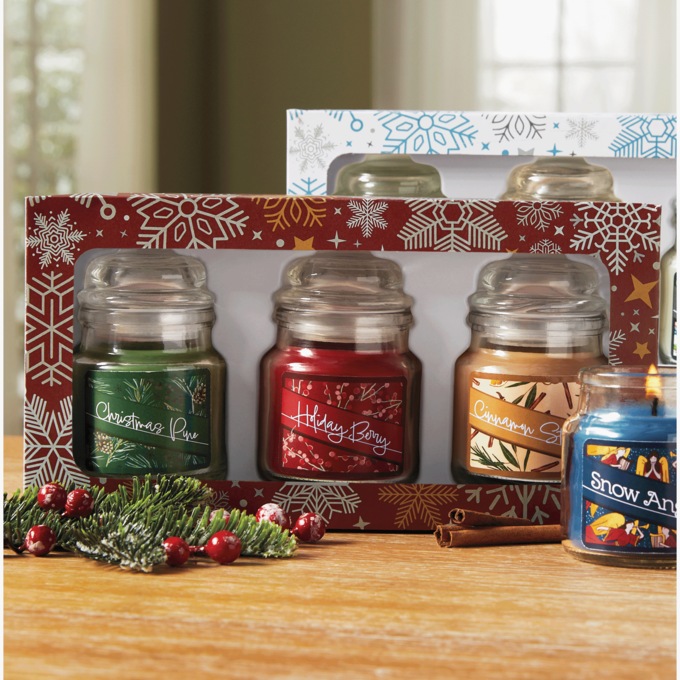 3-Piece Happy Holidays Candles Set, , large