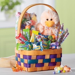 Plush Chick Basket, , large