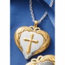 Two-Tone Heart Cross Wings Jewelry, , large