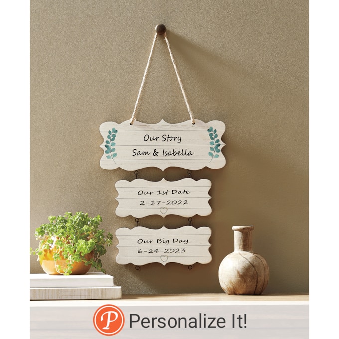 Personalized Our Story Wall Plaque, , large