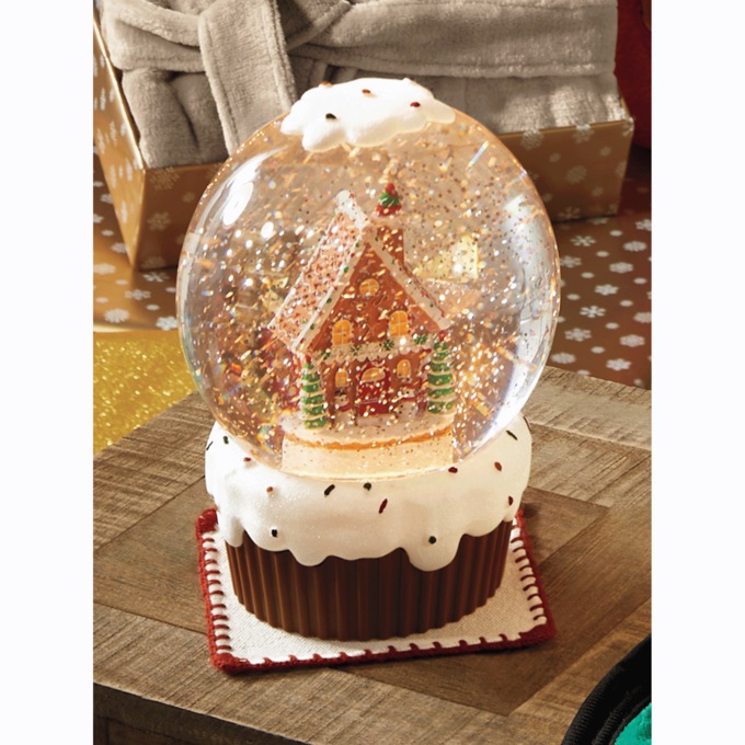 Lit Gingerbread Waterglobe, , large