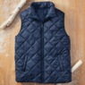 Men's Light Puffer Vest, Navy, large