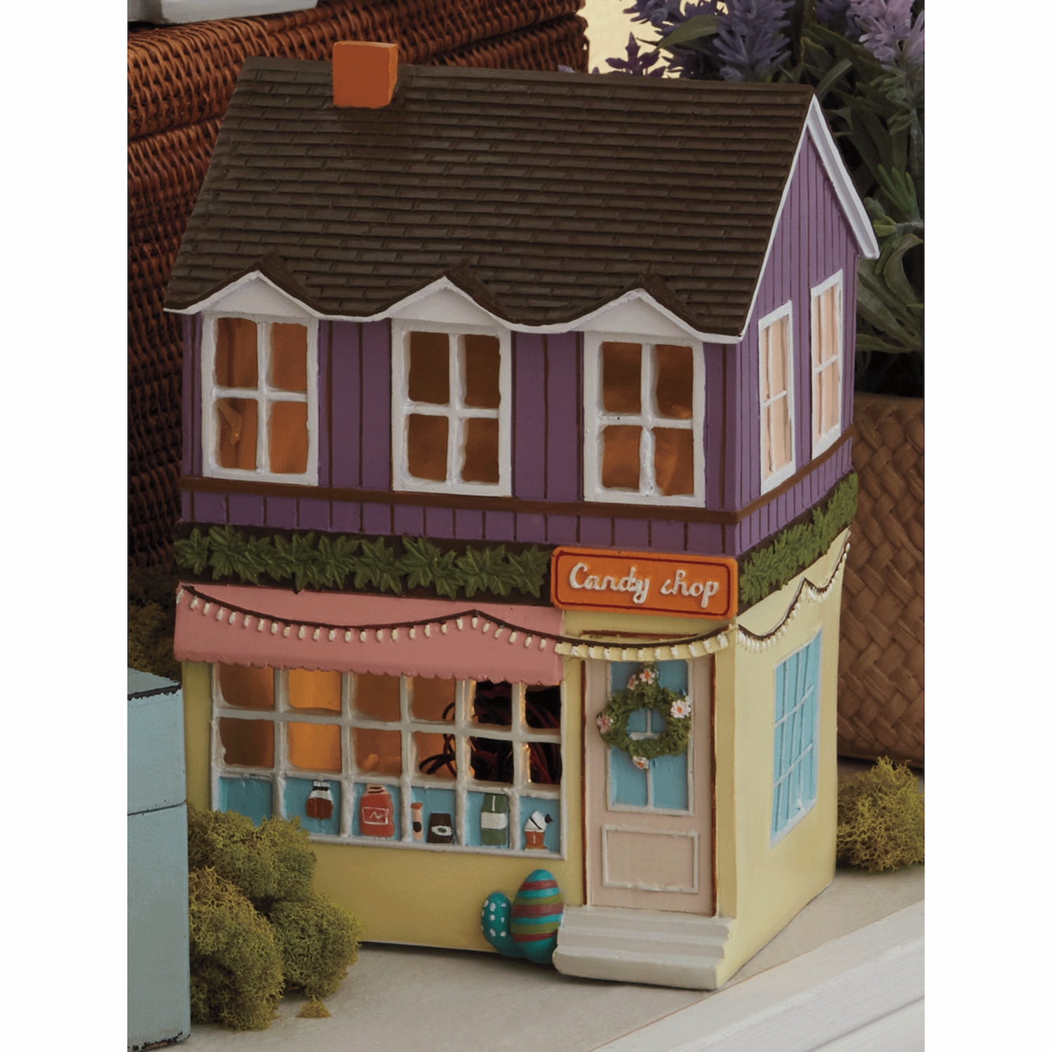 Lit Easter Town Swiss Colony