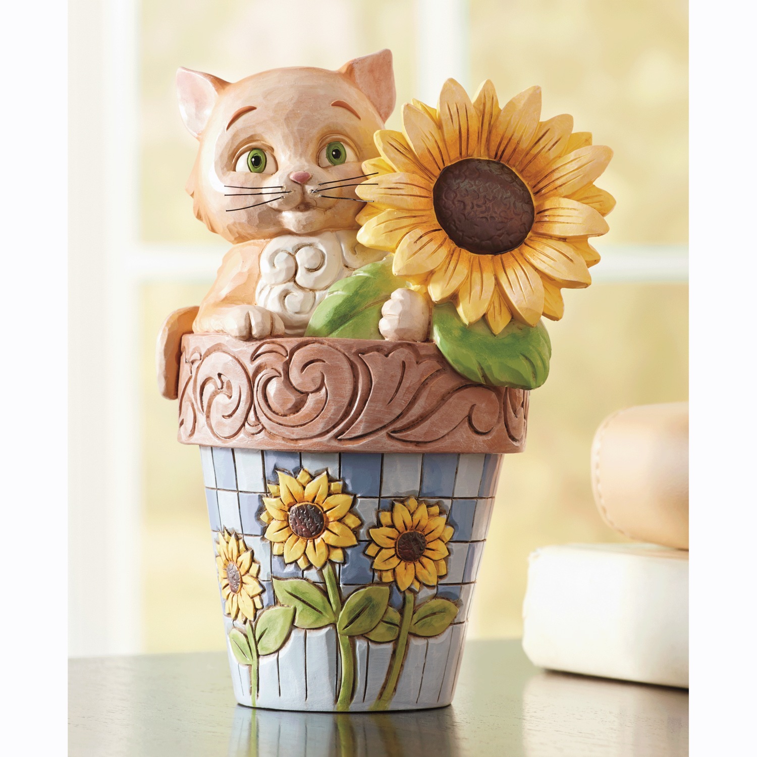 Sale❗️Jim Shore☆ Faithful Friend(Cat) Jim Shore Cat with Sunflower Figure | Swiss Colony