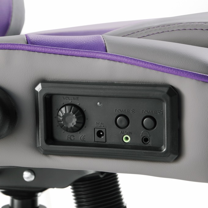 Immersive Audio and Vibration Swivel Gaming Chair, , large