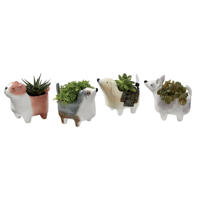 Mini Dog Planter, , large