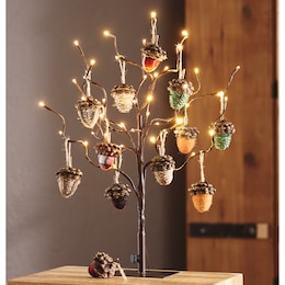 24-Inch LED Lighted Ornament Tree for Year-Round Decorating, , large
