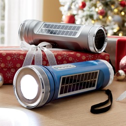 Flashlight Radio with Solar Power, , large