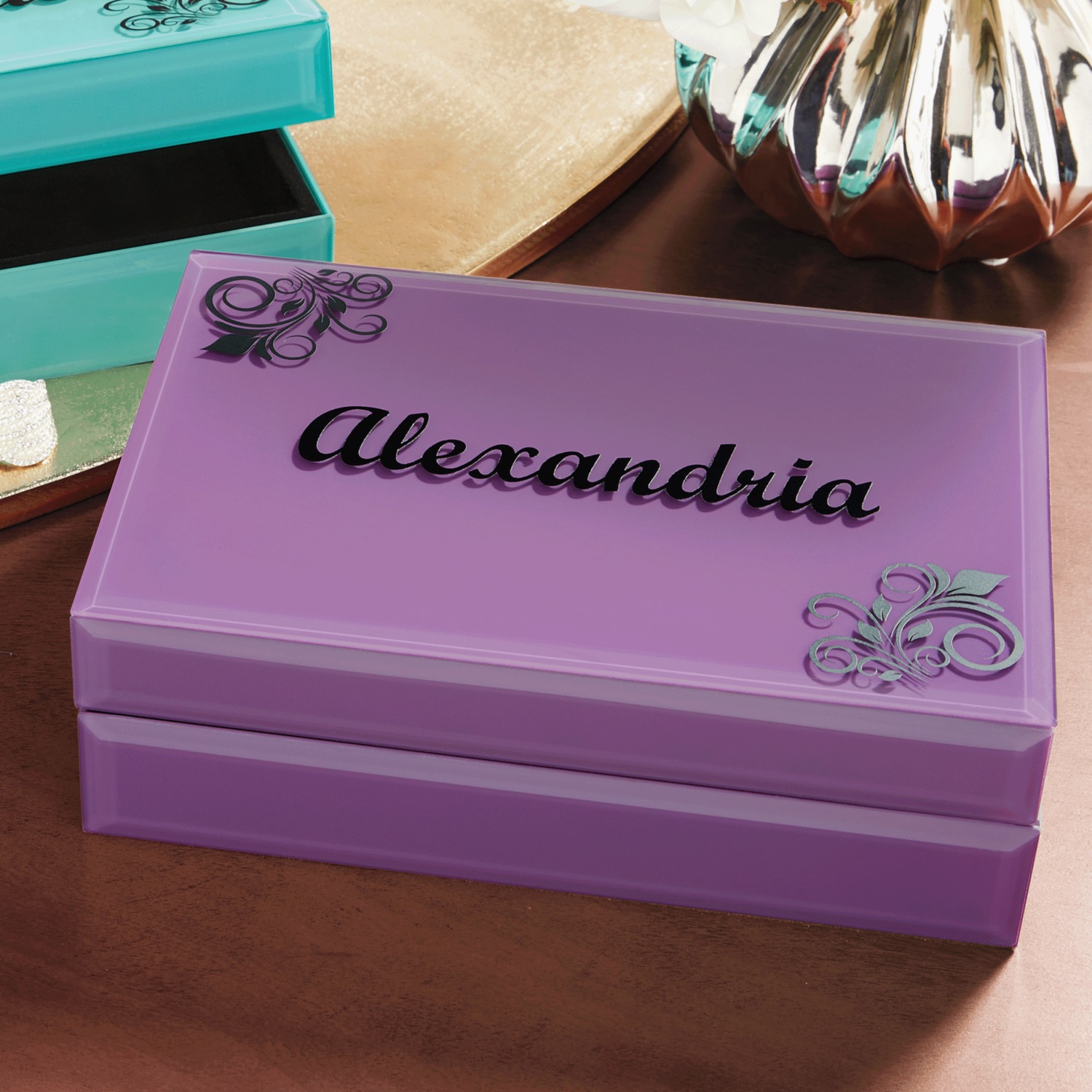 Personalized Mirrored Box Swiss Colony