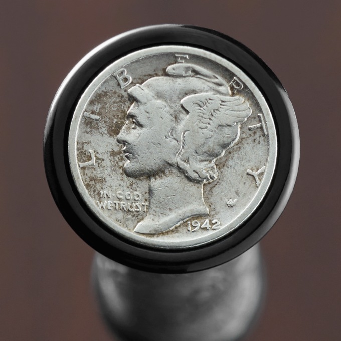 Silver Mercury Dime Letter Opener, , large