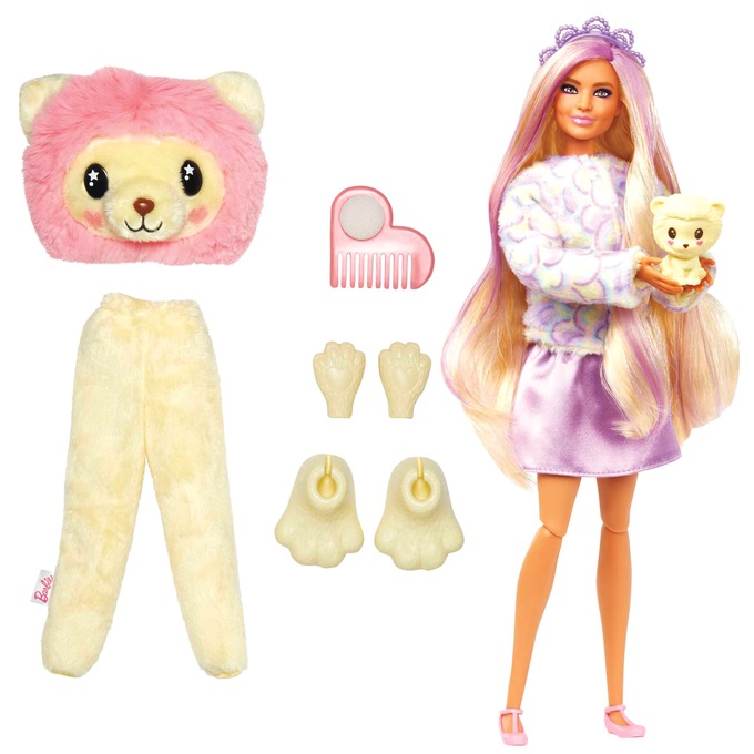 Barbie Cutie Reveal Chelsea Doll & Accessories, Animal Plush Costume & 6  Surprises Including Color Change, Teddy Bear as Dolphin