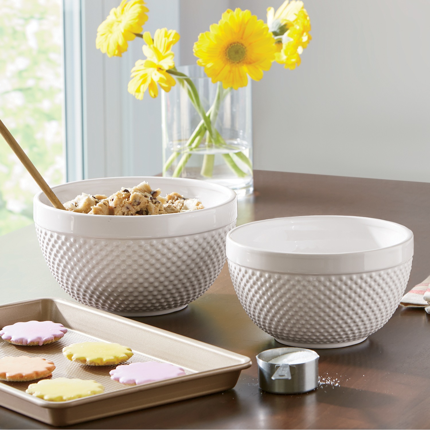 2Piece Hobnail Mixing Bowl Set Swiss Colony