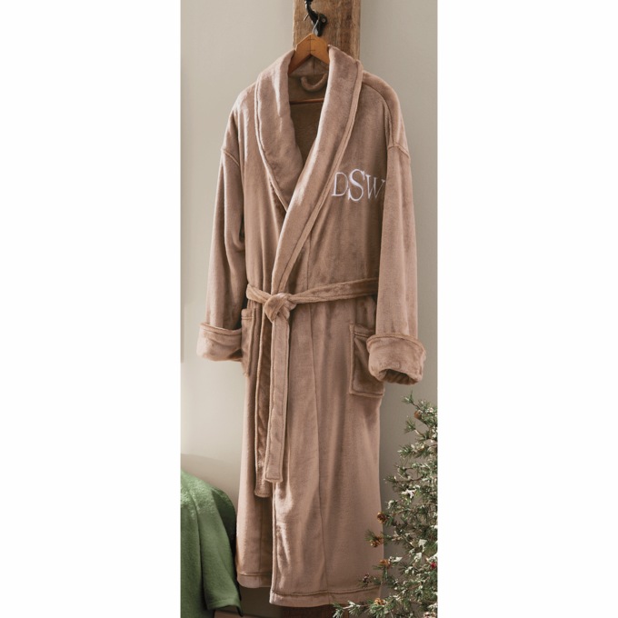Unisex Robe, Latte, large
