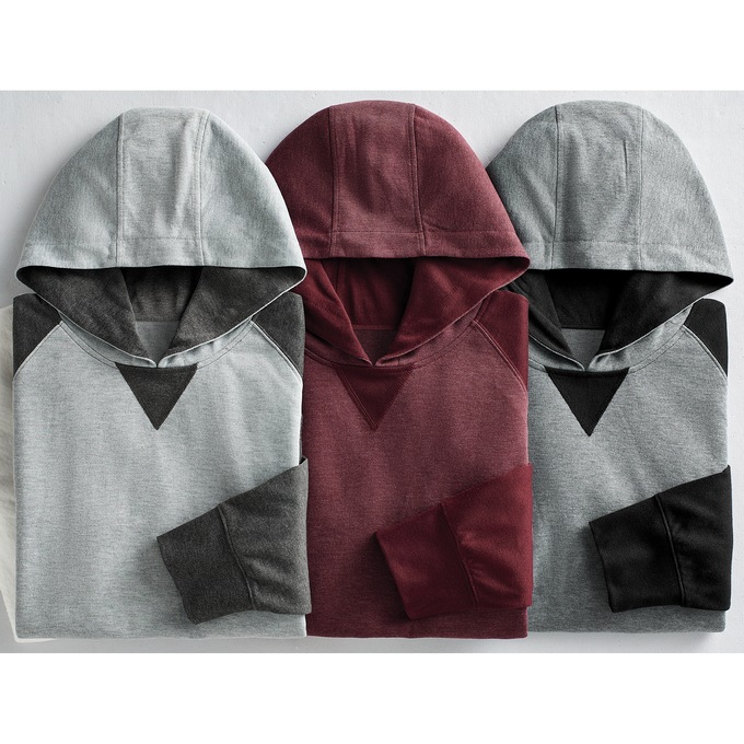 3-Pack Hoodies, Gray Black Wine, large