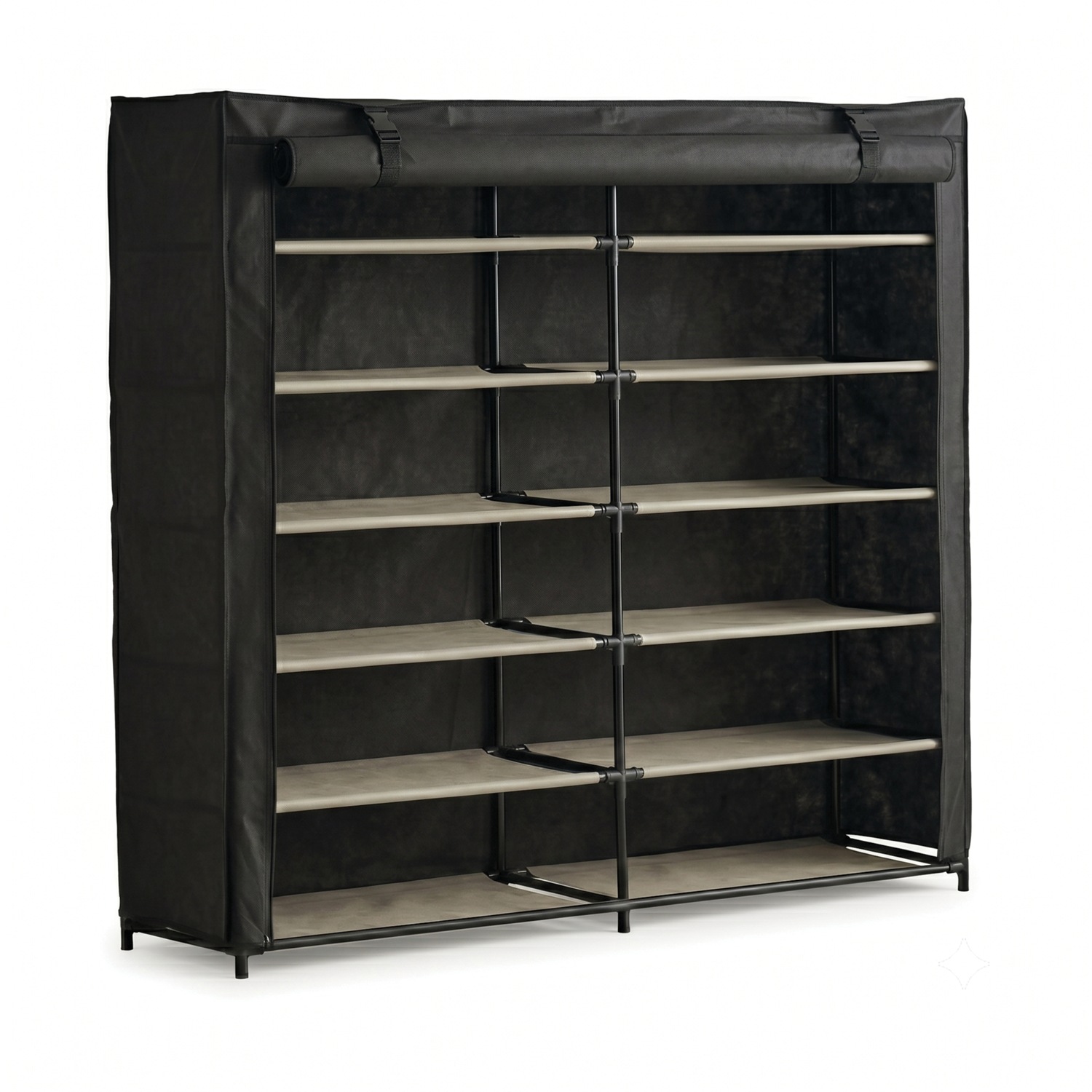6-Layer Fabric Double Shoe Storage Organizer | Swiss Colony
