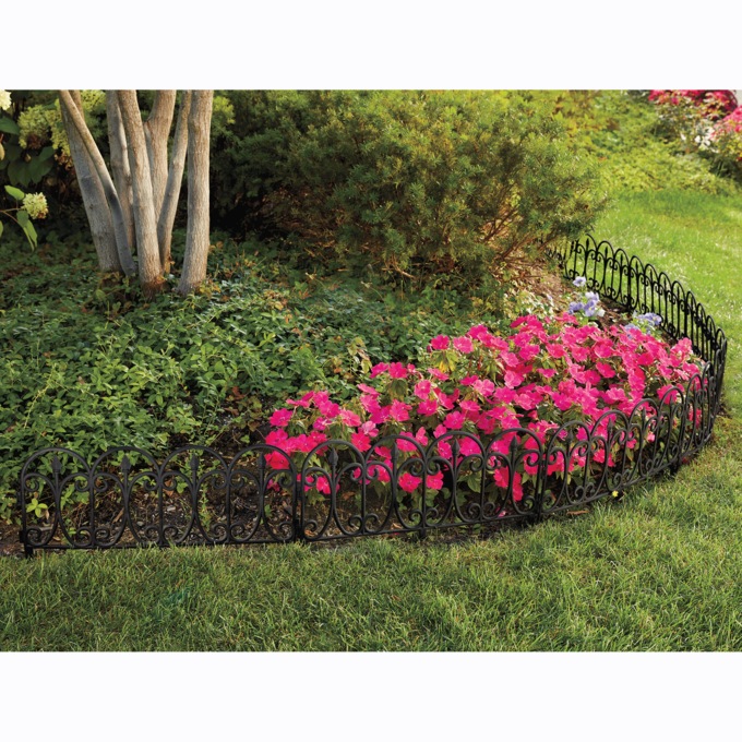 Set of 4 Garden Fence Edging, , large
