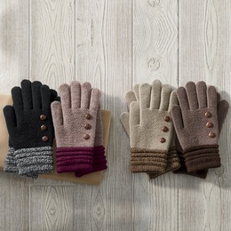 2-Pair Knit Gloves, , large