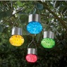 Set of 4 Multicolored Solar Lights, , large