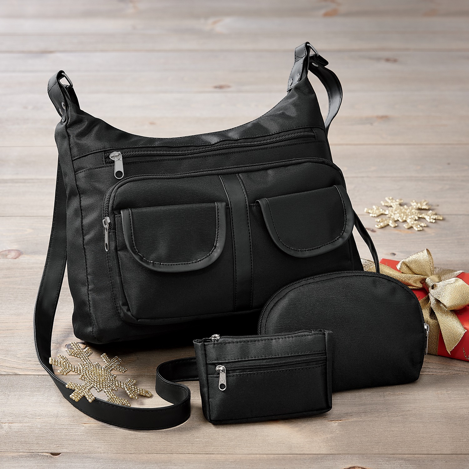 3-Piece Multi-Pocket Satchel Set | Swiss Colony