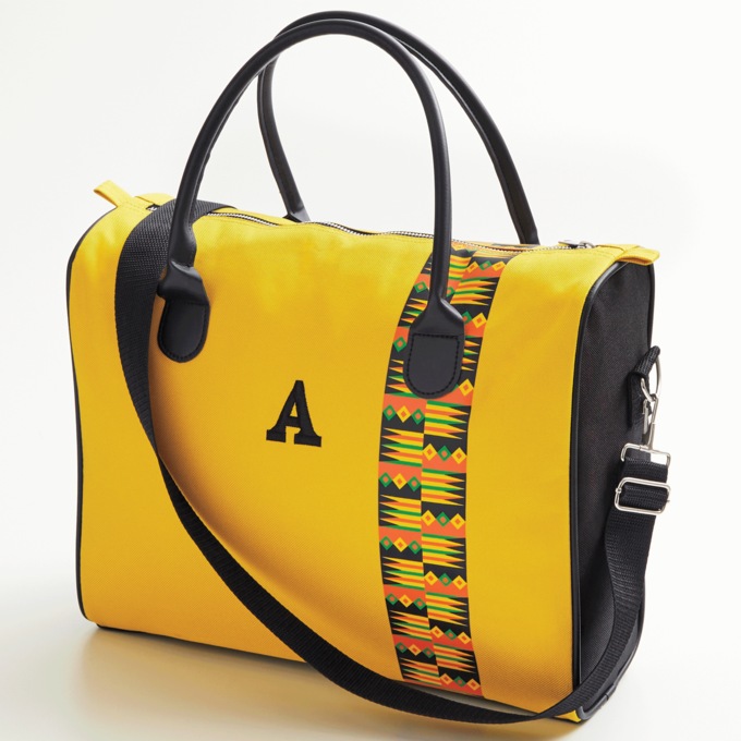 3-Piece Personalized Luggage Set, Yellow Stripe, large