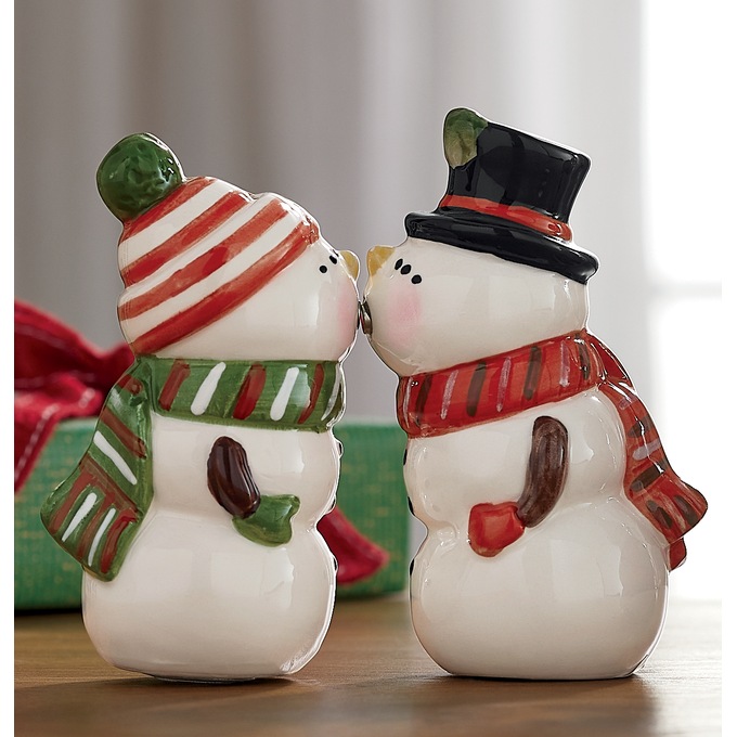 Holiday Figural Magnetic Salt & Pepper Shakers, , large
