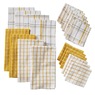 Color Connection 20-piece Kitchen Towel Set, Golden Honey, large