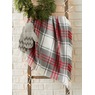 Plaid Fringed Throw, , large