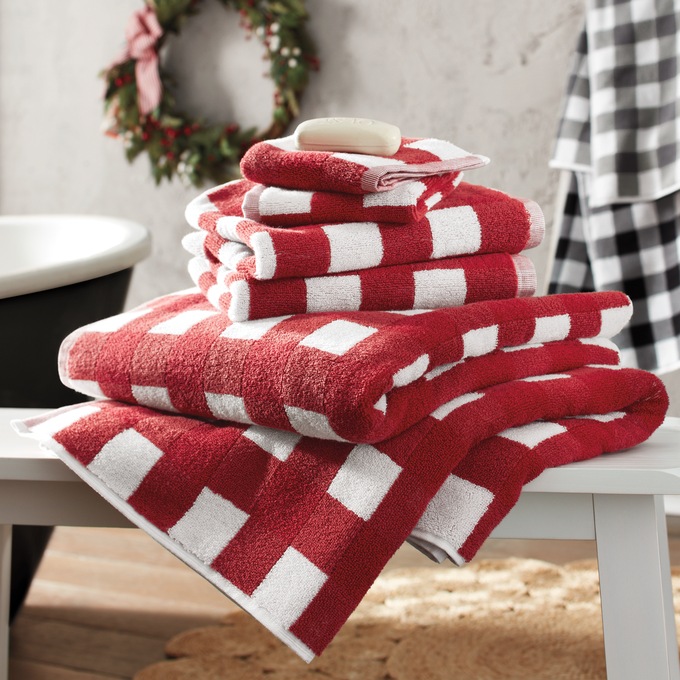 Buffalo Check 6 Piece Towel Set Swiss Colony
