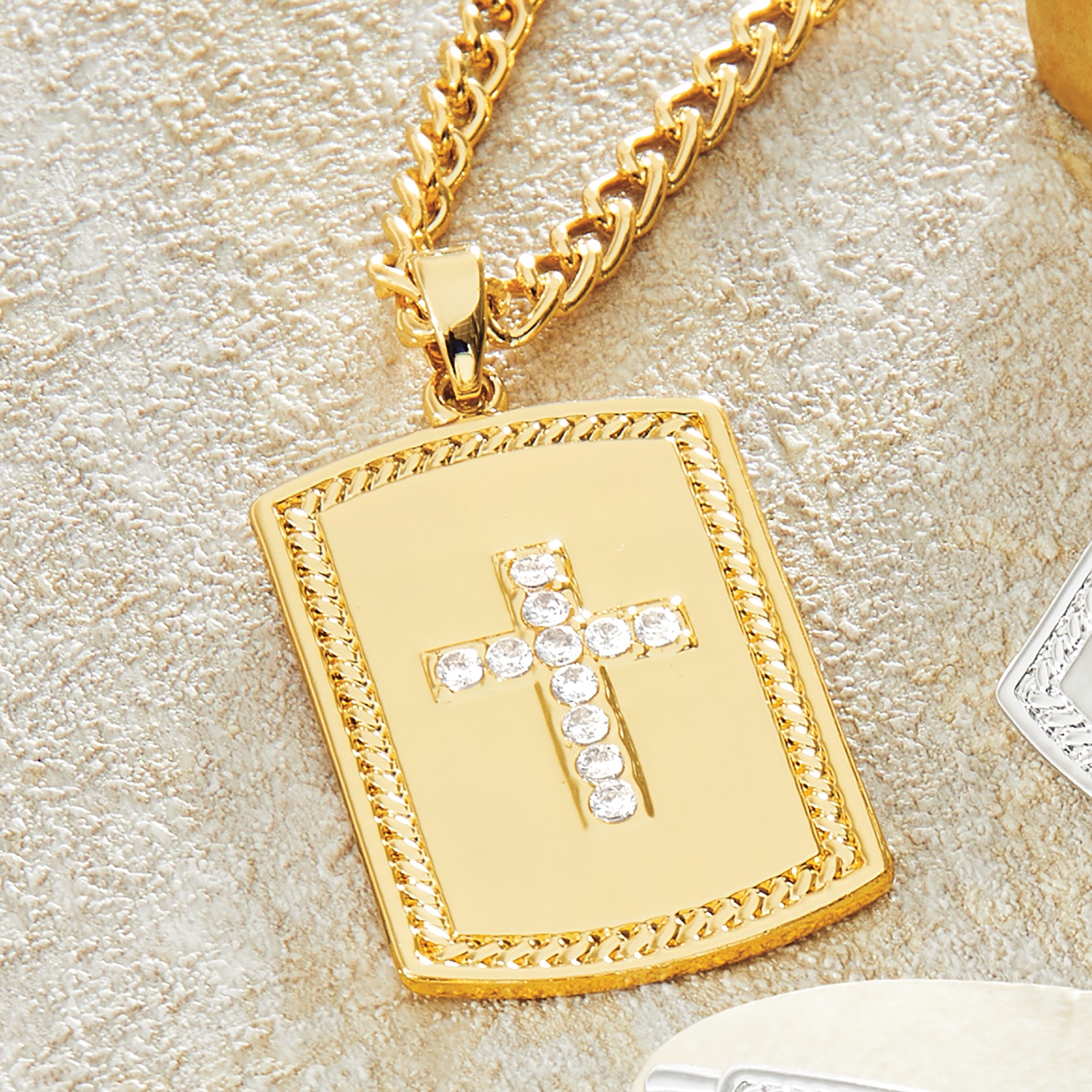 Men's Personalized Cubic Zirconia Cross Jewelry | Swiss Colony