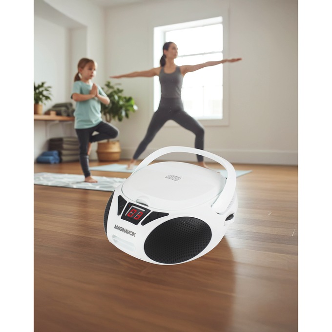 Magnavox Portable CD Boombox, White, large