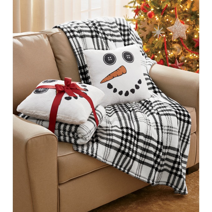Novelty Plush Throw and Pillow Set, , large
