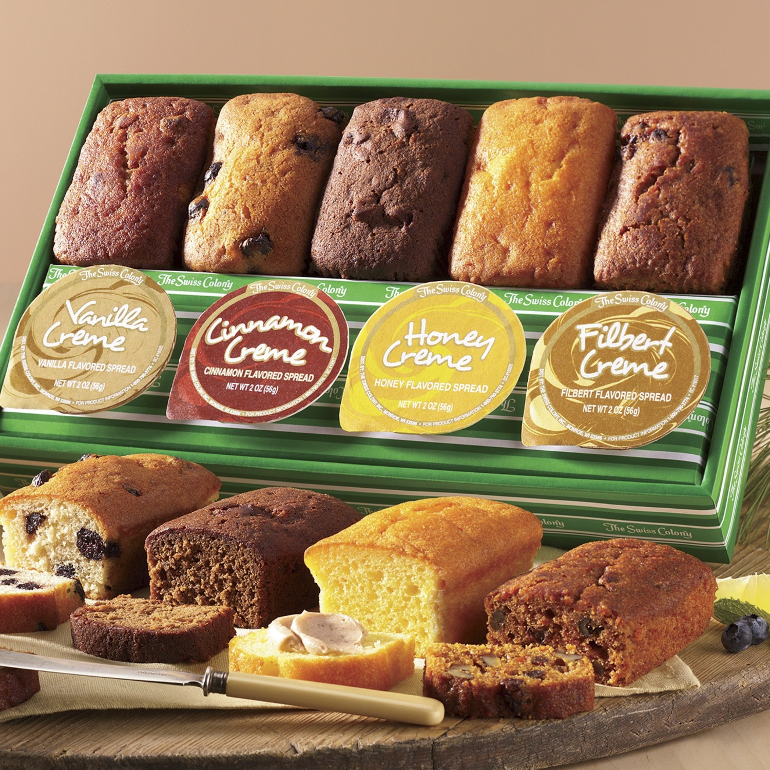 Fruit & Nut Breads and Crèmes Gift Assortment Delivery Included Swiss Colony