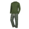 Value 2-Piece Men's PJ Set with Crew Top and Plaid Bottoms, , large