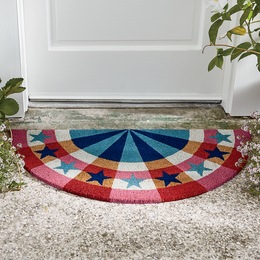Bunting Patriotic Coir Mat - 18&quot; X 36&quot;, , large