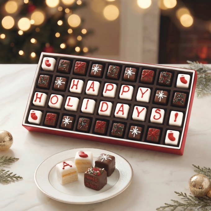 Happy Holidays Petits Fours, , large
