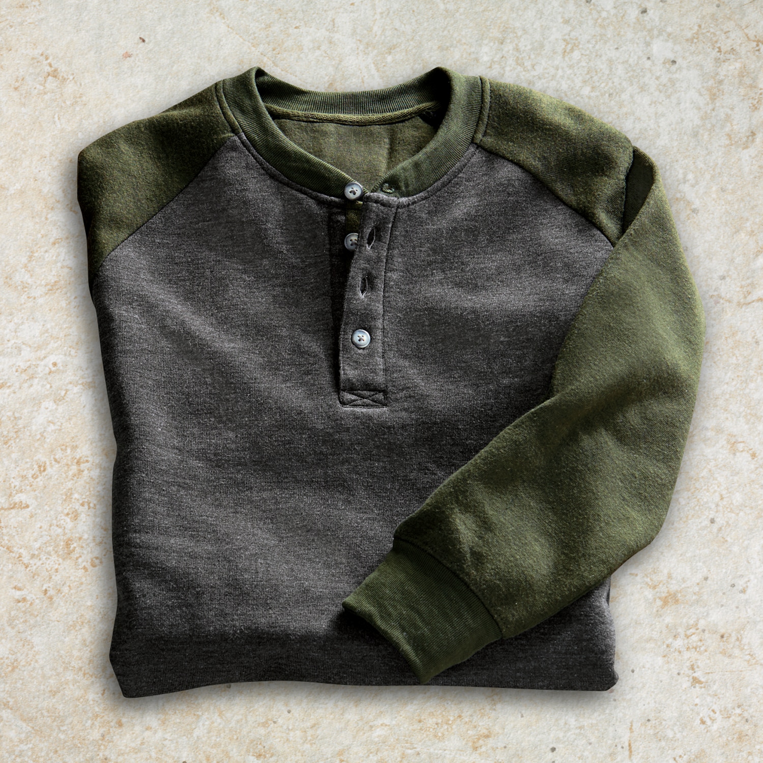 henley sweatshirt