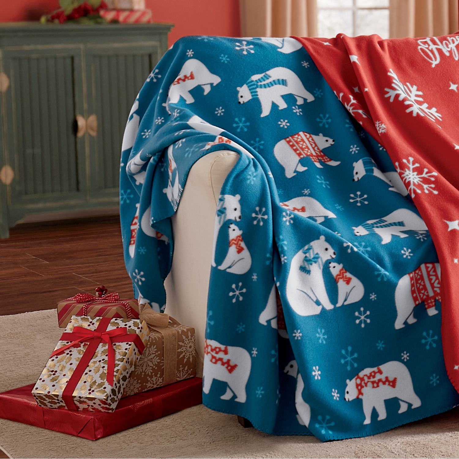 Fleece throws on discount sale