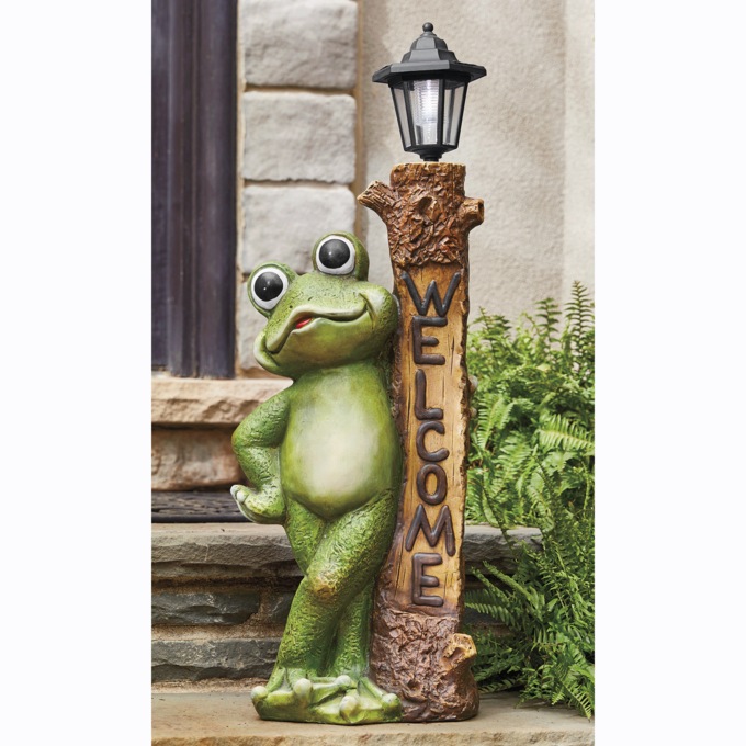 Frog Welcome Lantern, , large