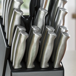 Oster 22-Piece Baldwyn Knife Block Set with Stainless Steel Cutlery, , large