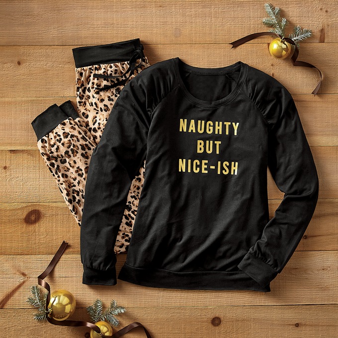 Naughty But Nice-Ish PJ Set, , large